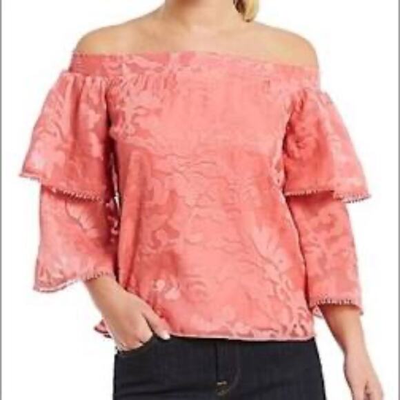 Devlin Sia Off Shoulder Jacquard Blouse - Picture 1 of 7